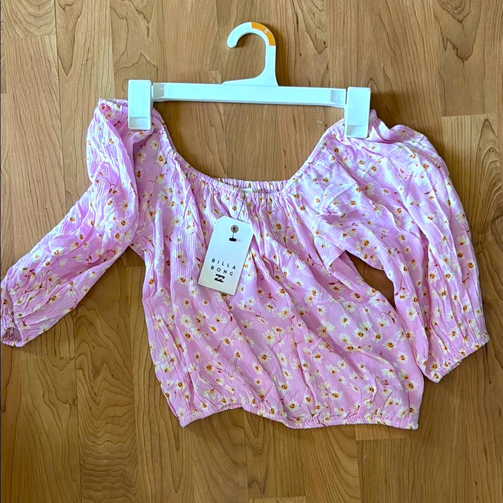 Bills bong Pink Floral Women's crop Top